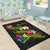 Cook Islands Polynesian Custom Personalised Area Rug - Plumeria Tribal - Polynesian Pride