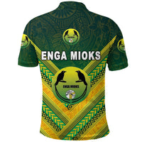 Papua New Guinea Enga Mioks Polo Shirt - Rugby Original Style Green LT8 - Polynesian Pride