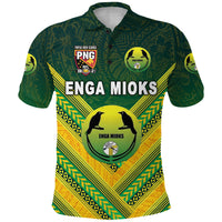 Papua New Guinea Enga Mioks Polo Shirt - Rugby Original Style Green LT8 - Polynesian Pride