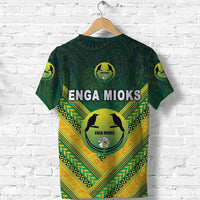 Papua New Guinea Enga Mioks T Shirt Rugby Original Style Green LT8 - Polynesian Pride