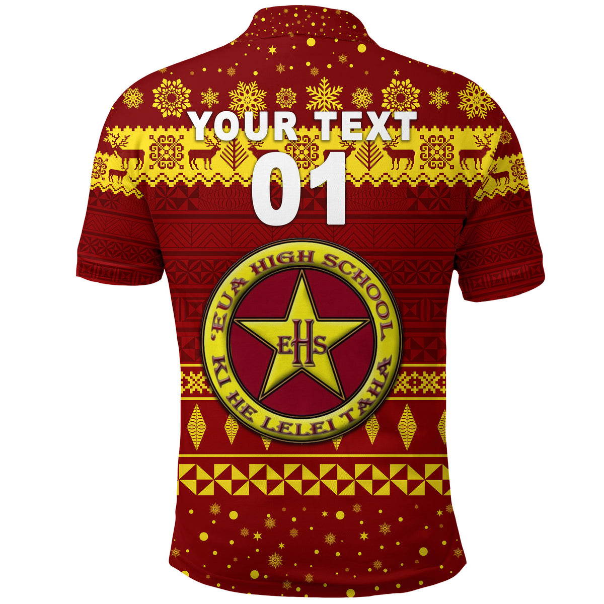 Custom Eua High School Christmas Polo Shirt Simple Style LT8 - Polynesian Pride