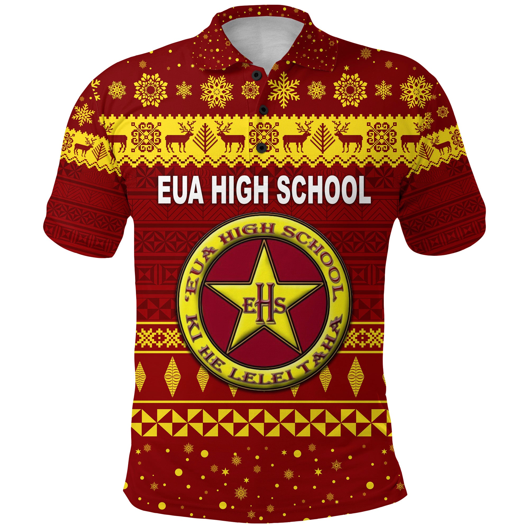 Custom Eua High School Christmas Polo Shirt Simple Style LT8 - Polynesian Pride