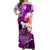 Custom Hawaiian Tribal Hammerhead Shark Tattoo Matching Hawaiian Shirt and Dress with Polynesian Hibiscus Purple LT6 - Polynesian Pride