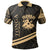 Tonga Polo Shirt In My Heart Style Gold Polynesian Patterns Unisex Black - Polynesian Pride