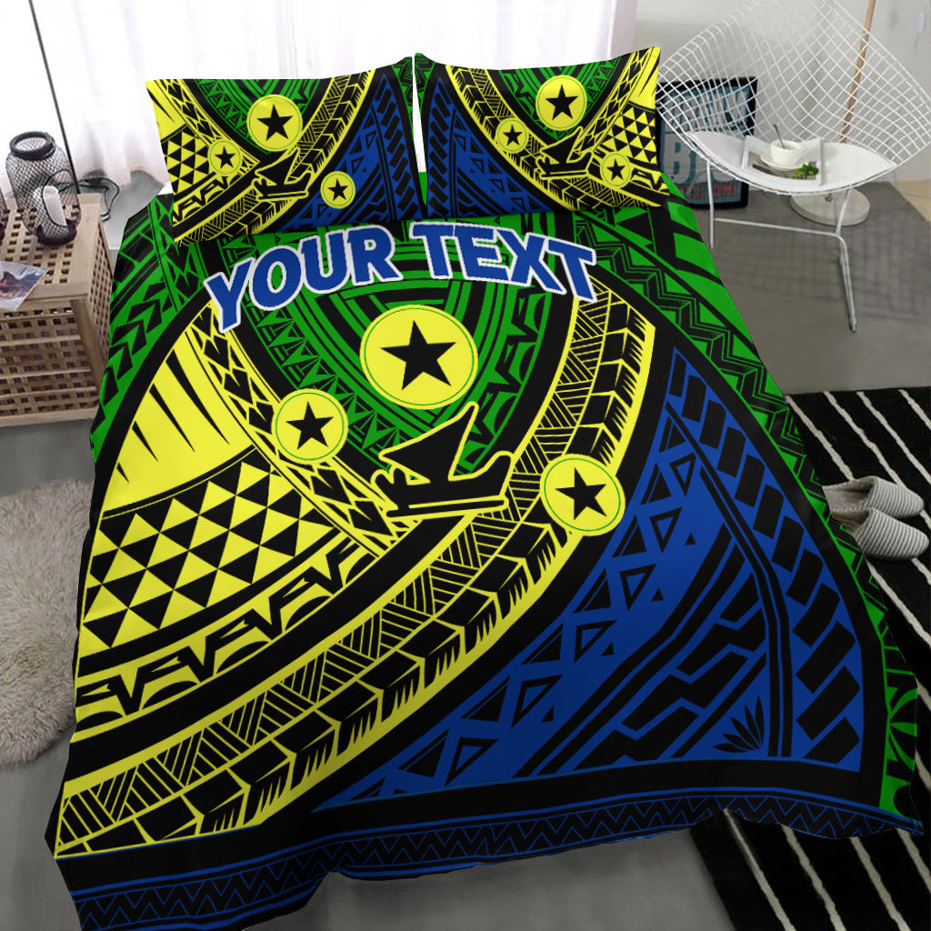 (Custom Personalised) Vanuatu Malampa Province Tribal Pattern Bedding Set - LT12 - Polynesian Pride