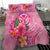 Hawai Polynesian Custom Personalised Bedding Set - Floral With Seal Pink - Polynesian Pride