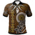 American Samoa Polo Shirt Polynesian Boar Tusk Unisex Brown - Polynesian Pride