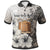 Tokelau Polo Custom Vintage Luxury Floral Style Unisex Nude - Polynesian Pride