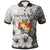 Tonga Polo Custom Vintage Luxury Floral Style Unisex Nude - Polynesian Pride