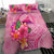 Tokelau Polynesian Custom Personalised Bedding Set - Floral With Seal Pink - Polynesian Pride