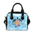 Personalized - Hawaii Turtle Hibiscus Plumeria Blue Shoulder Handbag - Polynesian Pride