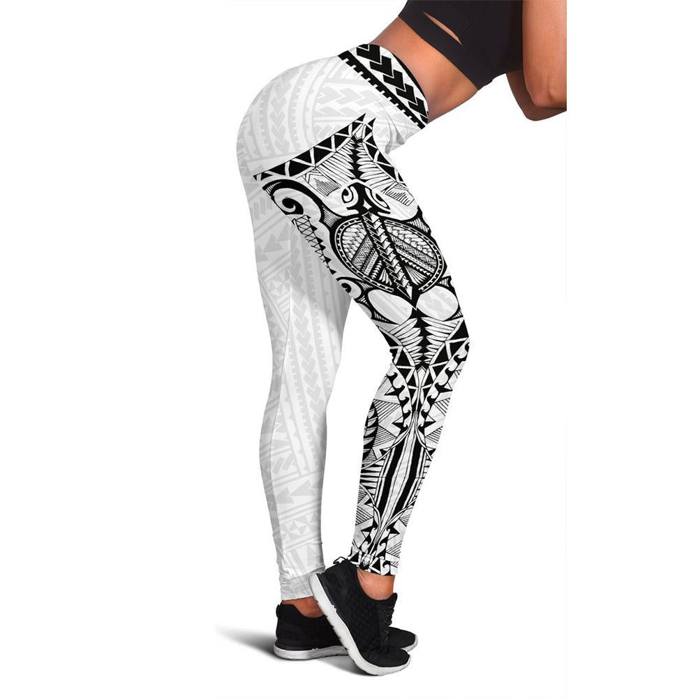 Neo Polynesian 3rd Leggings (White) A6 White - Polynesian Pride