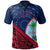 Guam Polo Shirt Agat Tapa Patterns With Bamboo Unisex Blue - Polynesian Pride