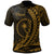 Chuuk State Polo Shirt Gold Wings Style Unisex Black - Polynesian Pride