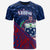 Samoa T Shirt Vaiusu Polynesian Patterns With Bamboo Unisex Blue - Polynesian Pride