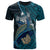 Fiji T Shirt Nadi Seal Fiji With Blue Whale Unisex Black - Polynesian Pride