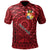 Tonga Polo Shirt Nukualofa Tapa Patterns With Bamboo Unisex Red - Polynesian Pride