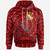 Tonga Hoodie Pangai Tapa Patterns With Bamboo Unisex Red - Polynesian Pride