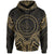 Palau Hoodie Palau Seal Gold Tribal Patterns Unisex White - Polynesian Pride