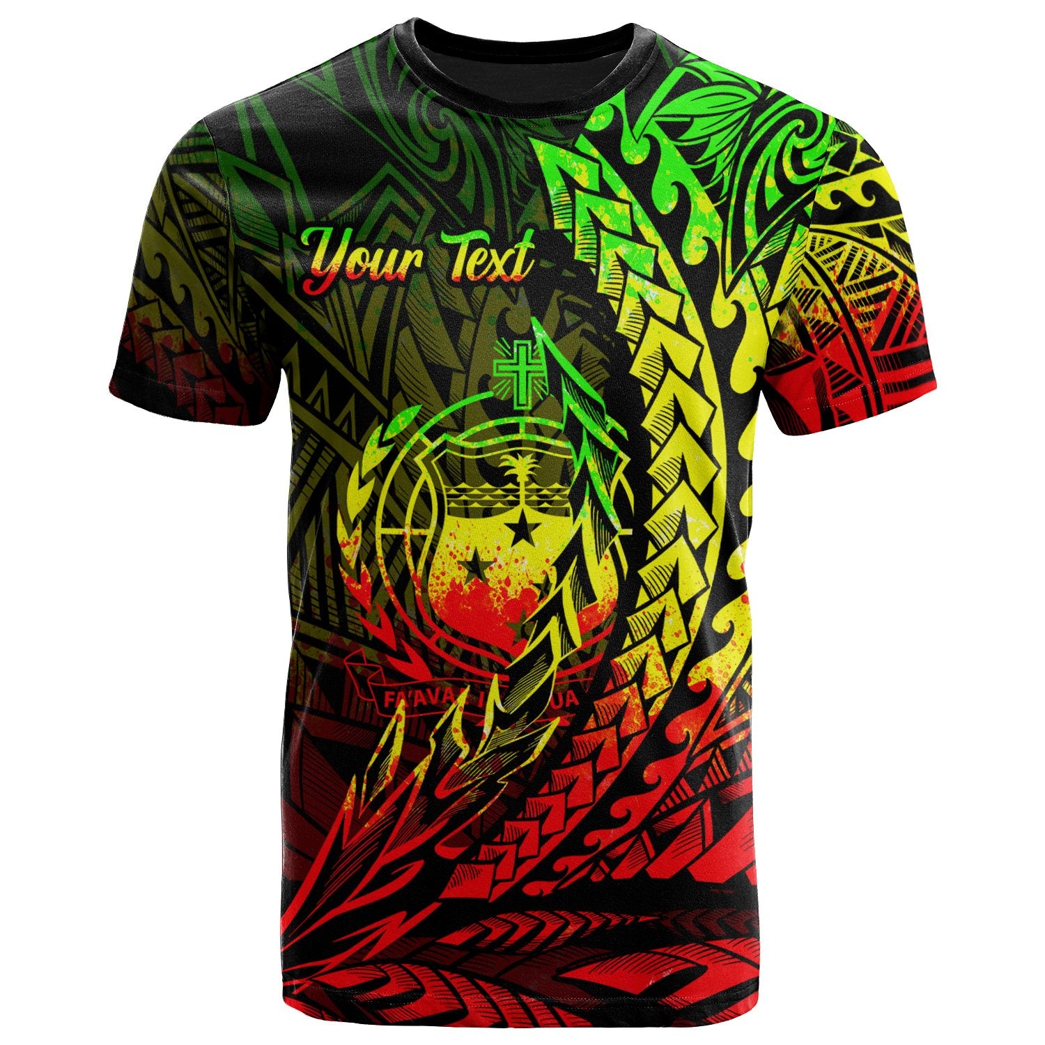 Samoa T Shirt Custom Reggae Wings Style Unisex Black - Polynesian Pride