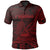 American Samoa Polo Shirt Fagasa Polynesian Red Patterns Unisex Black - Polynesian Pride