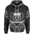 Samoa Hoodie Samoa Seal Black Tribal Patterns Unisex White - Polynesian Pride