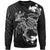 Fiji Sweatshirt - Turtle With Polynesian Waves Unisex Black - Polynesian Pride