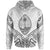 Guam Hoodie Guam Seal Tribal Patterns Unisex White - Polynesian Pride