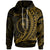 Chuuk State Hoodie Gold Custom Wings Style Unisex Black - Polynesian Pride