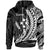 Kosrae State Hoodie White Wings Style Unisex Black - Polynesian Pride