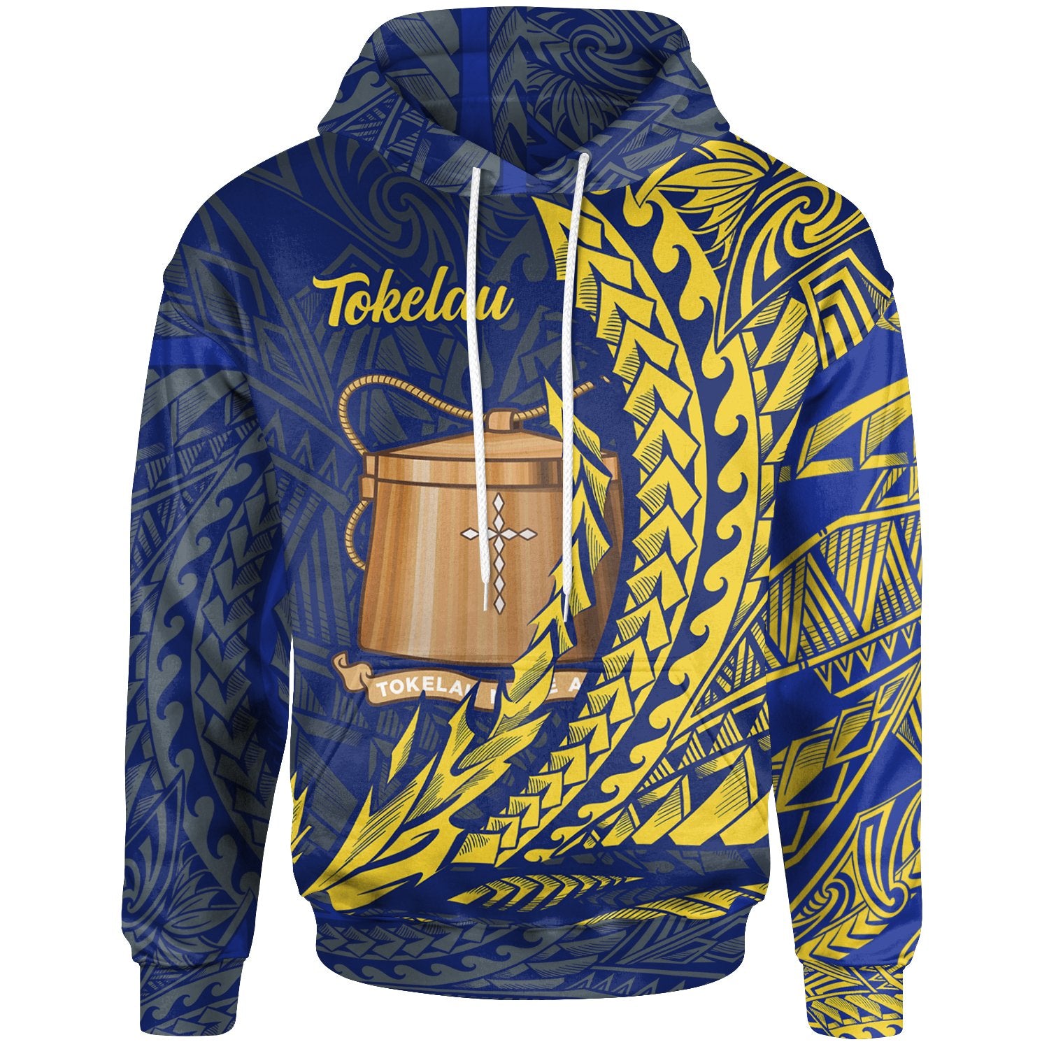 Tokelau Hoodie Wings Style Unisex Blue - Polynesian Pride