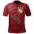 Tonga Polo Shirt Hihifo Tapa Patterns With Bamboo Unisex Red - Polynesian Pride