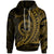 Federated States of Micronesia Hoodie Gold Custom Wings Style Unisex Black - Polynesian Pride