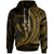 Kosrae State Hoodie Gold Wings Style Unisex Black - Polynesian Pride