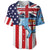 Fiji With America Flag Baseball Jersey LT10 - Polynesian Pride