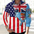 Fiji With America Flag Long Sleeve Button Shirt LT10 - Polynesian Pride