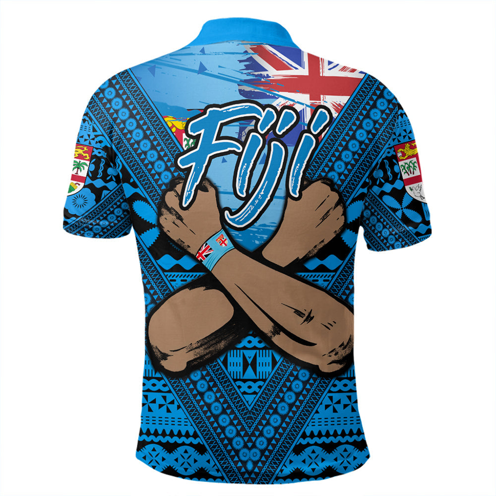 Fiji Bula Flag Polo Shirt LT10 - Polynesian Pride