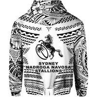 Fiji Rugby Hoodie Sydney Nadroga Navosa Stallions Creative Style White LT8 - Polynesian Pride