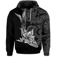 Fiji Hoodie Fish With Plumeria Flowers Style Ver 1 - Polynesian Pride