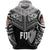 Fiji Rugby Hoodie Coconut Sporty Vibes Full Black Unisex Black - Polynesian Pride