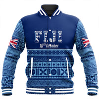 Fiji Independence Day Baseball Jacket LT10 Unisex Blue - Polynesian Pride