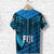 Custom Fiji Rugby T Shirt Coconut Sporty Vibes Blue - Polynesian Pride