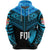 Fiji Rugby Zip Hoodie Coconut Sporty Vibes Black Unisex Black - Polynesian Pride