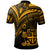 Fiji Polo Shirt Gold Color Cross Style - Polynesian Pride