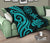 Tahiti Polynesian Premium Quilt - Turquoise Tentacle Turtle - Polynesian Pride