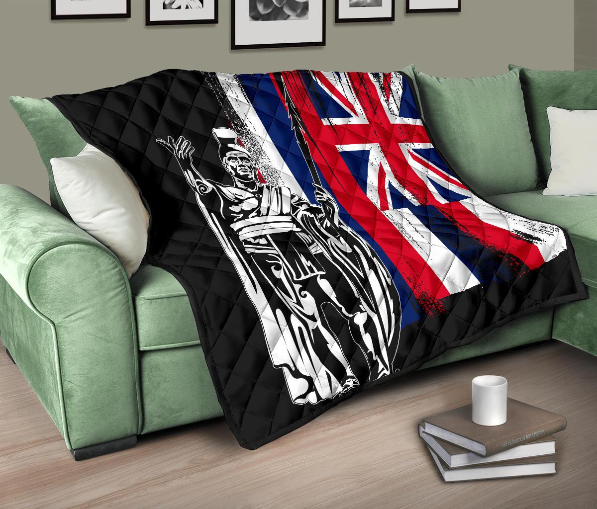 Hawaii King Flag Premium Quilt - Polynesian Pride