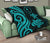 Chuuk Micronesian Premium Quilt - Turquoise Tentacle Turtle - Polynesian Pride