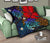 Hawaii Lauhala Hibiscus Polynesian Tropical Blue Premium Quilt - Wake Style - AH - Polynesian Pride