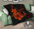 Hawaii Fish Hook Hibiscus Premium Quilt Orange - Polynesian Pride