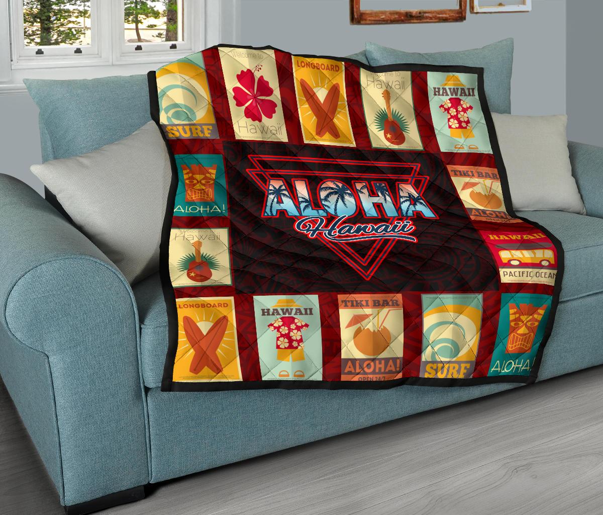 Vintage Hawaii Premium Quilt - Polynesian Pride